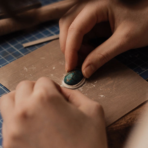 Blueprint Disc Pendant — detail