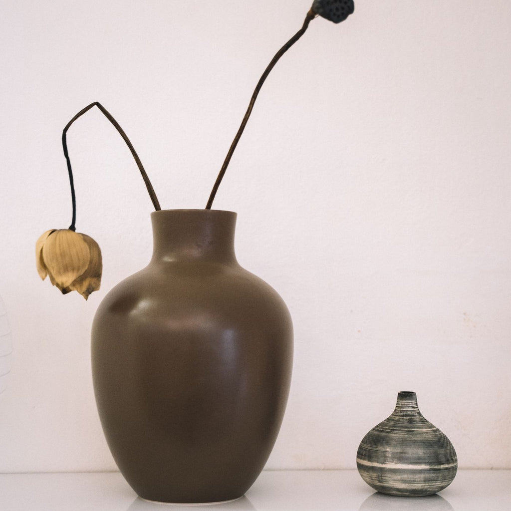 Tall Floor Vase, Concrete Texture
